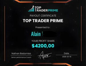 Payout TopTraderPrime 1