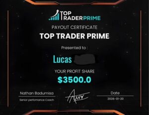 Payout TopTraderPrime 2
