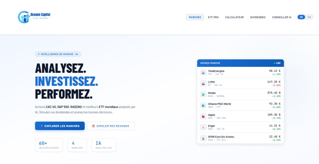 J&rsquo;ai créé un outil gratuit pour analyser le CAC 40, S&P 500 et les ETF avec l&rsquo;IA — voici comment l&rsquo;utiliser